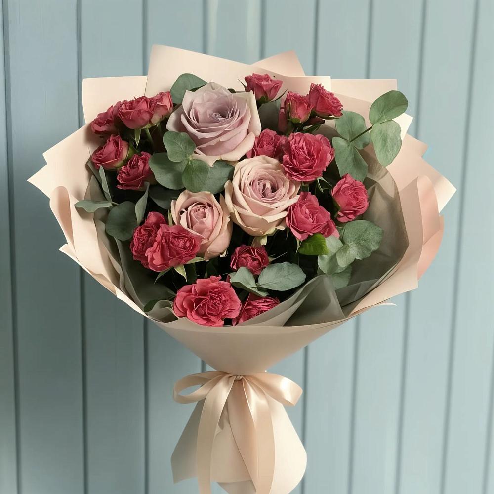 Букет цветов из: Гвоздики и Розы в Рудне Волгоградской области