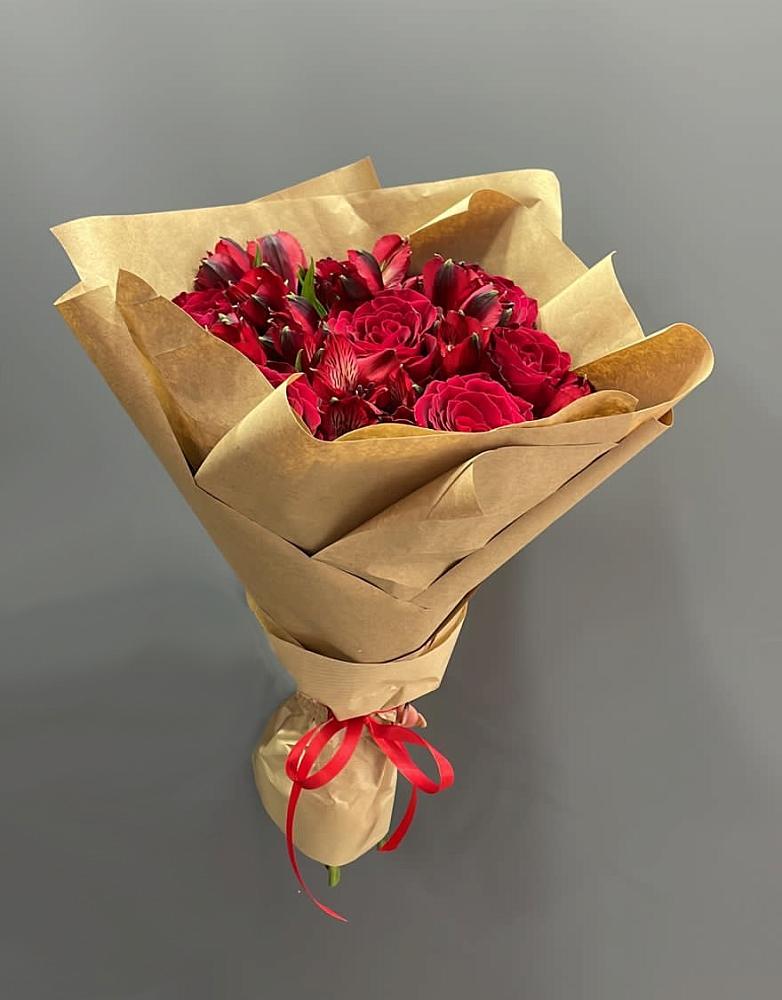 Букет цветов из: Альстромерии и Розы в Рудне Волгоградской области