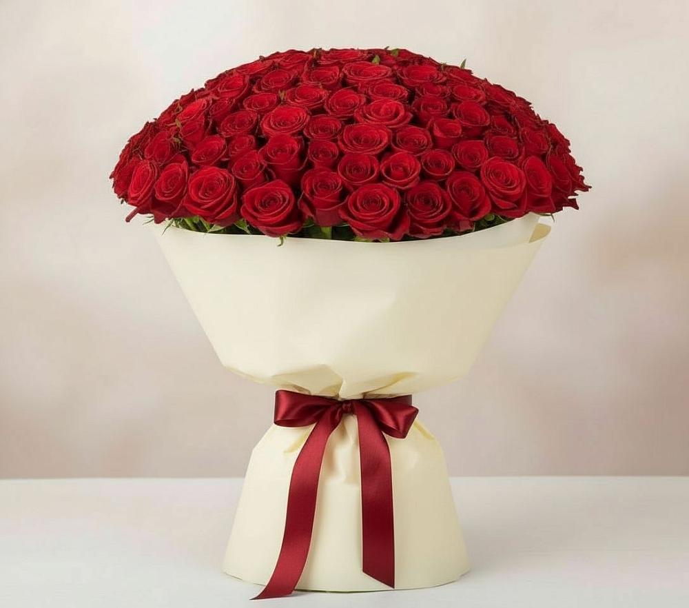 Букет 101 Красная роза Милано в Рудне Волгоградской области
