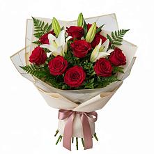 Букет цветов из:  Лилии и Розы в Рудне Волгоградской области