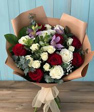 Букет цветов из:  Розы и Альстромерии в Рудне Волгоградской области