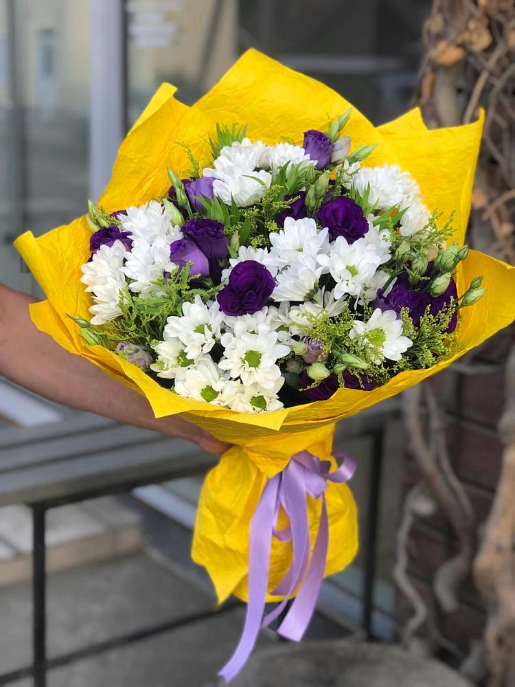 Букет цветов из: Ирисы, Хризантемы и Ромашки в Рудне Волгоградской области
