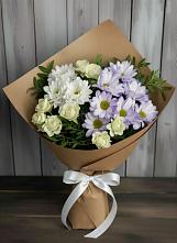 Букет цветов из:  Хризантемы и Розы в Рудне Волгоградской области