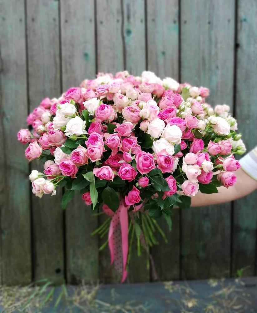 Букет Розовые кустовые розы Натали и Лав Лидия в Рудне Волгоградской области
