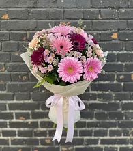 Букет цветов из:  Герберы и Хризантемы в Рудне Волгоградской области