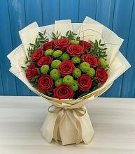 Букет цветов из:  Розы и Хризантемы #REPLACE_PRED# Рудне Волгоградской области