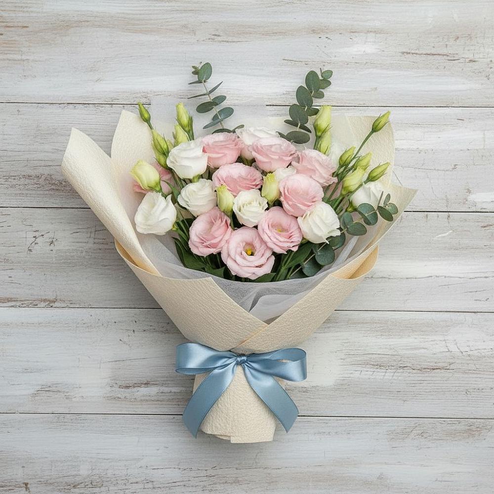 Букет цветов из: Лизиантусы в Рудне Волгоградской области